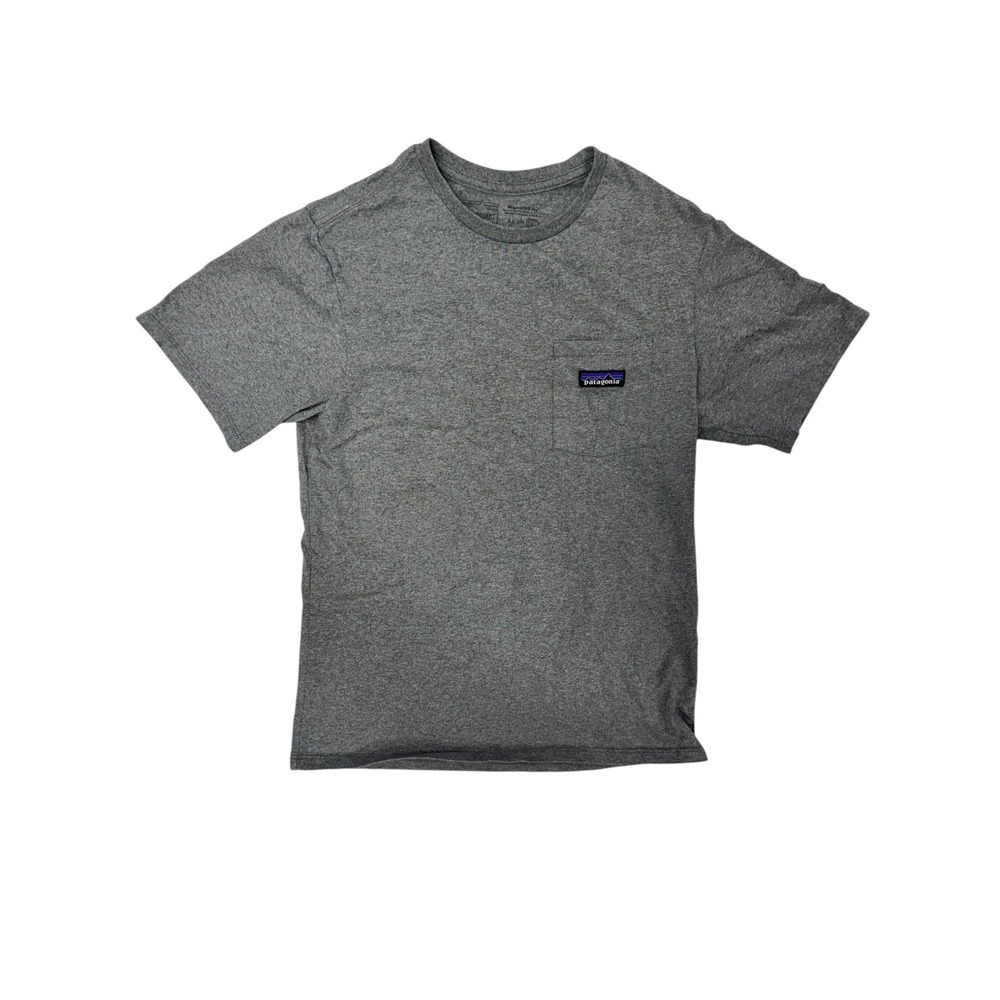 Patagonia Men's XS Responsibili-Tee Gray Heather Cotton Blend Pocket T-Shirt